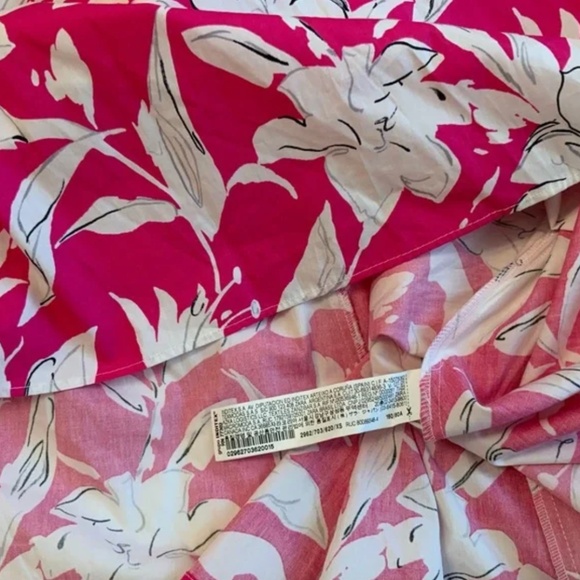 Zara Poplin Pink & White Floral Dress XS - Picture 2 of 6